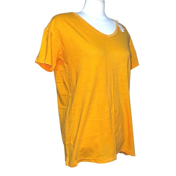 Aerie Womens V-Neck T-Shirt In Orange Sz XS Womens Oversized T Shirt - Picture 15 of 15